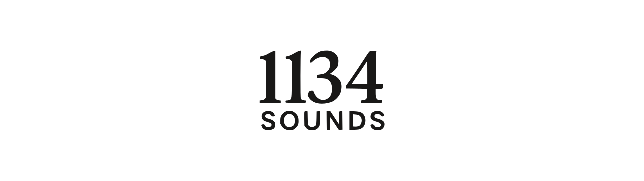 Black 1134 SOUNDS logo centered on the original white ultrawide wallpaper